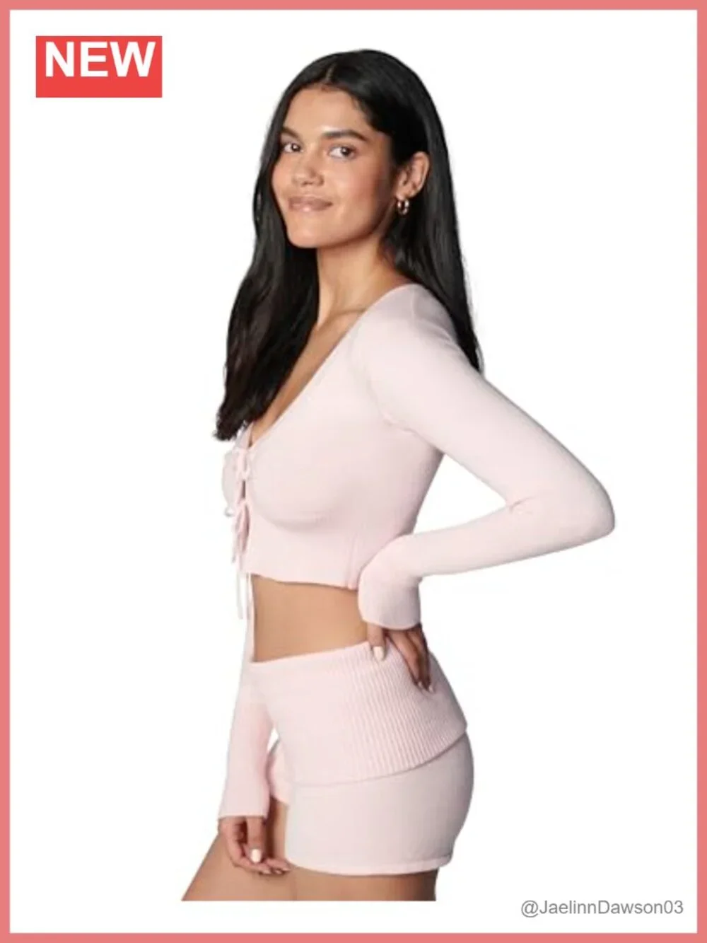 Barre Crop Cardigan Sweater Tie Front Ballet Inspired Rib Knit